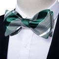 GentCrest Green Striped Bowtie Set - Image 1