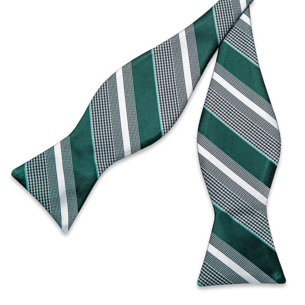 GentCrest Green Striped Bowtie Set - Image 4