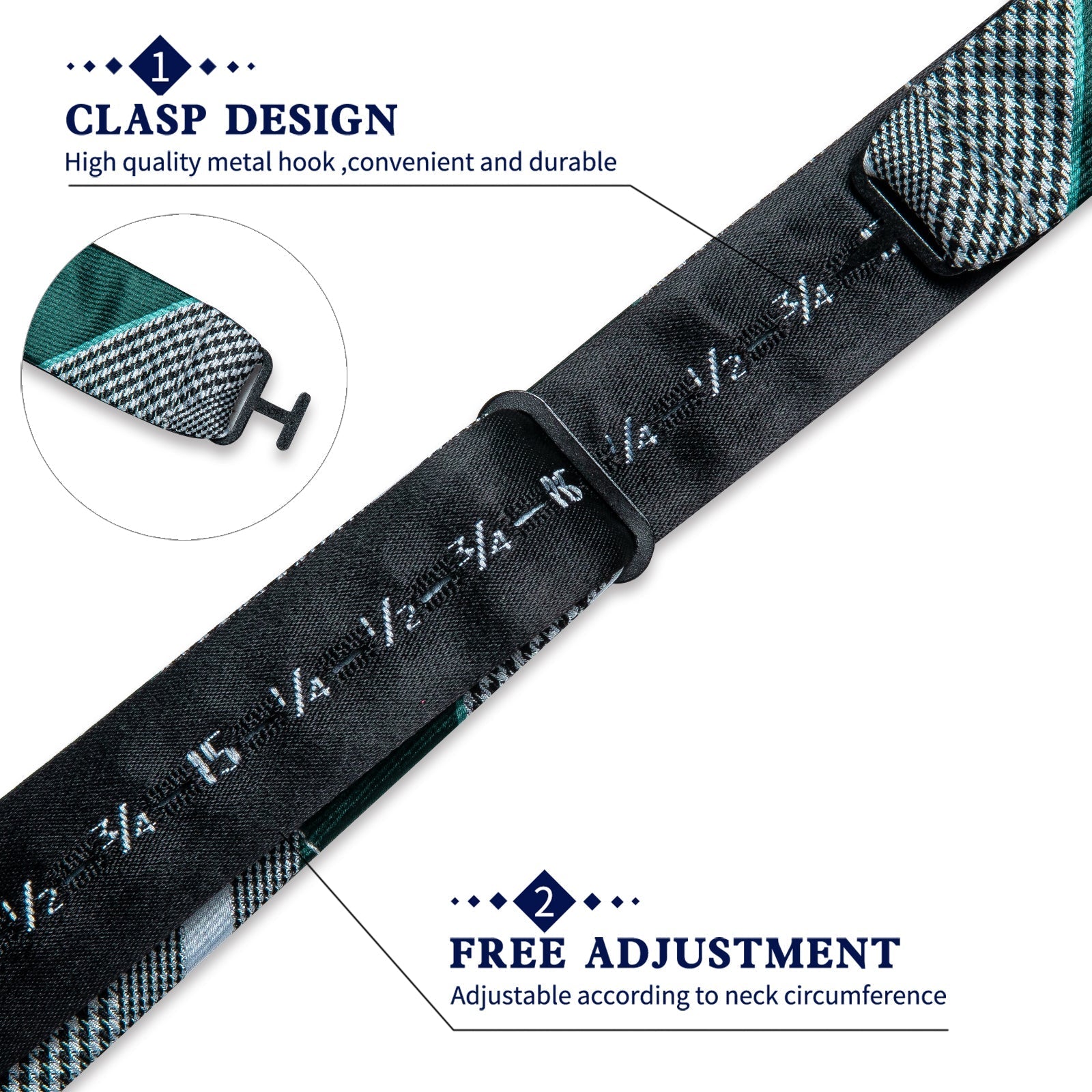 GentCrest Green Striped Bowtie Set - Image 5