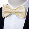 GentCrest Champagne Floral Bowtie Set - Image 1