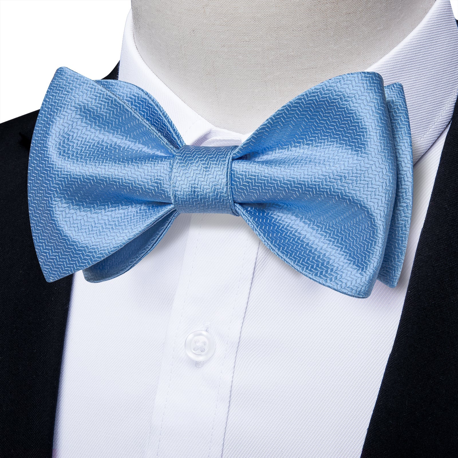 GentCrest Blue Solid Bowtie Set - Image 1