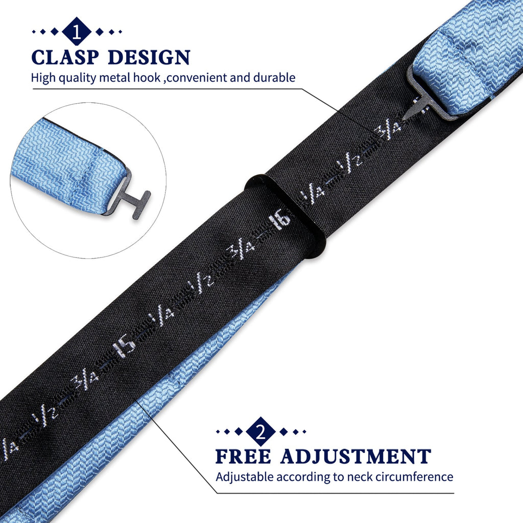 GentCrest Blue Solid Bowtie Set - Image 5