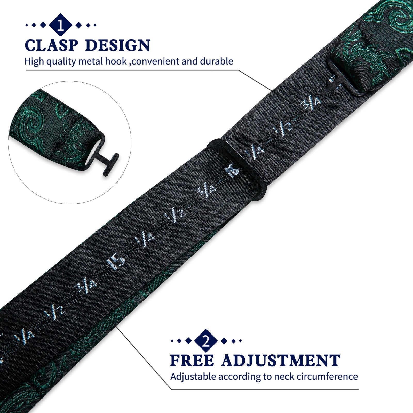 GentCrest Green Paisley Bowtie Set - Image 5