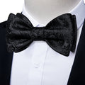 GentCrest Black Paisley Bowtie Set - Image 1
