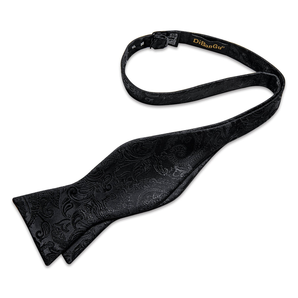 GentCrest Black Paisley Bowtie Set - Image 2
