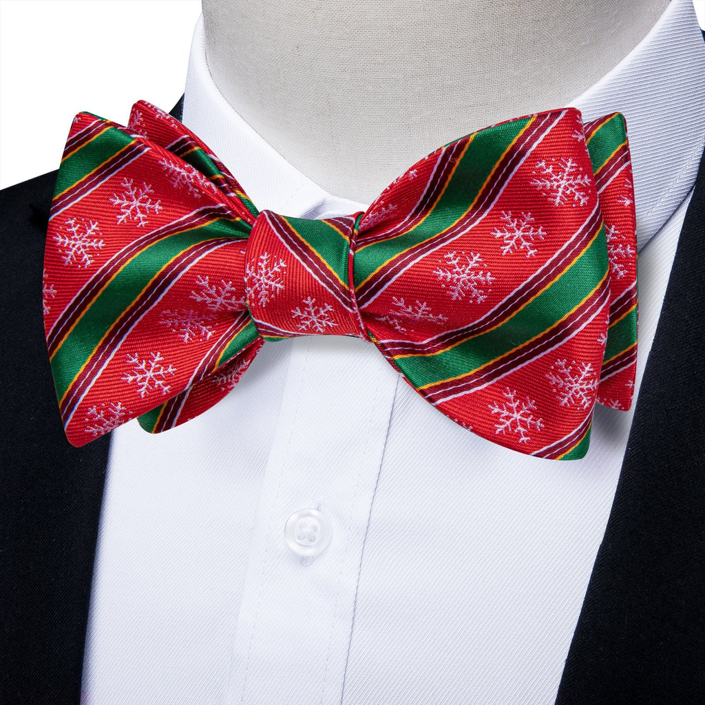 GentCrest Red Striped Bowtie Set - Image 1