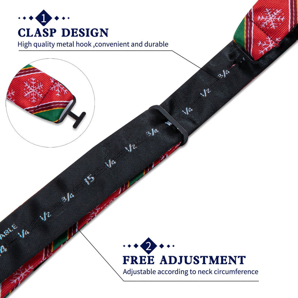 GentCrest Red Striped Bowtie Set - Image 5