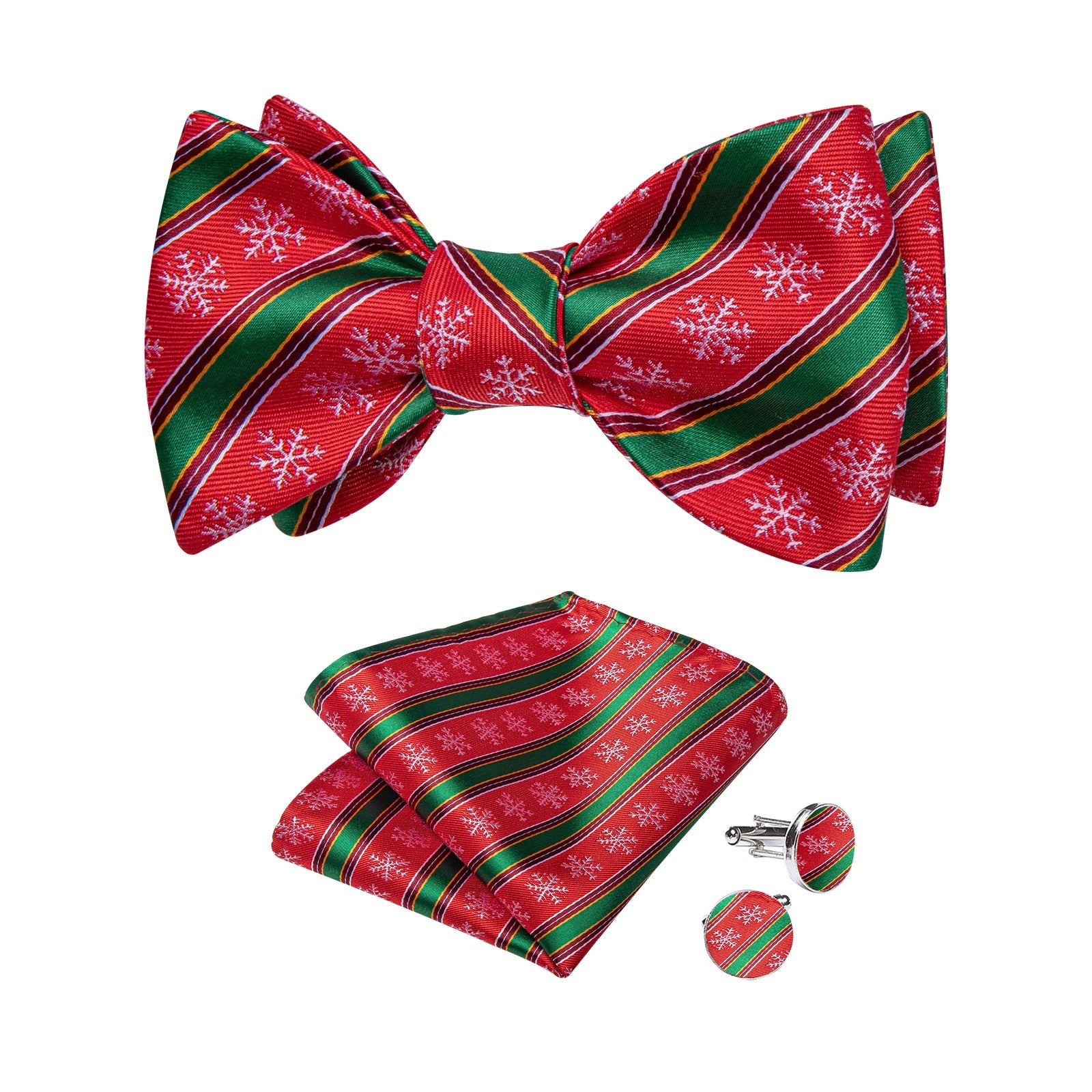 GentCrest Red Striped Bowtie Set - Image 2