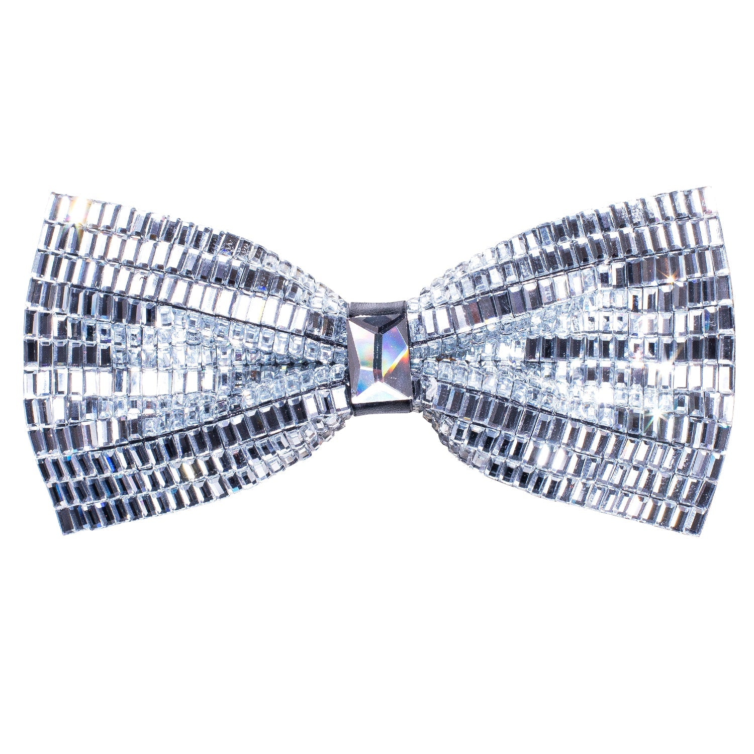 GentCrest White Rhinestone Bowtie Set - Image 3