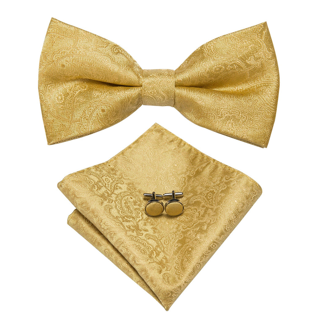 GentCrest Gold Paisley Bowtie Set - Image 2