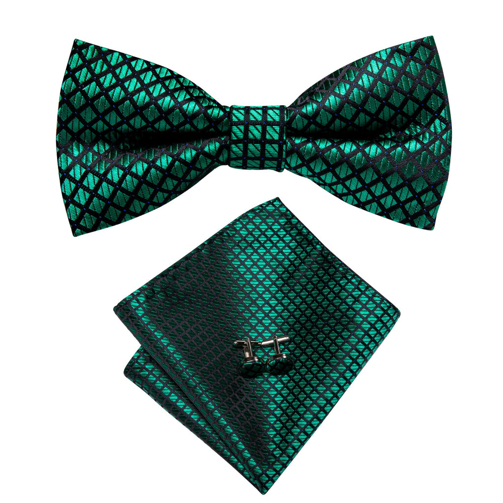 GentCrest Black Plaid Bowtie Set - Image 2