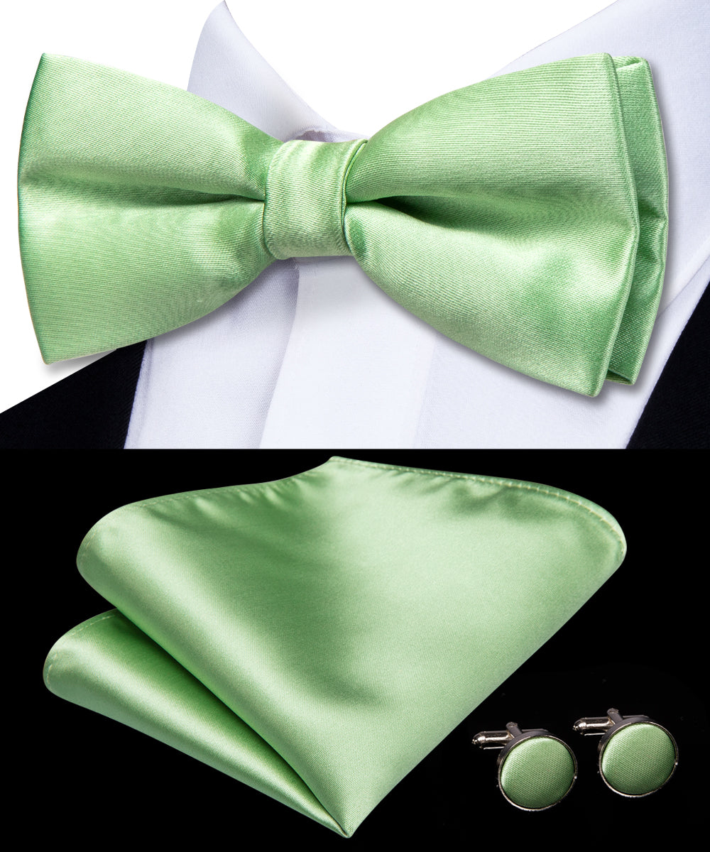 GentCrest Green Solid Bowtie Set - Image 1