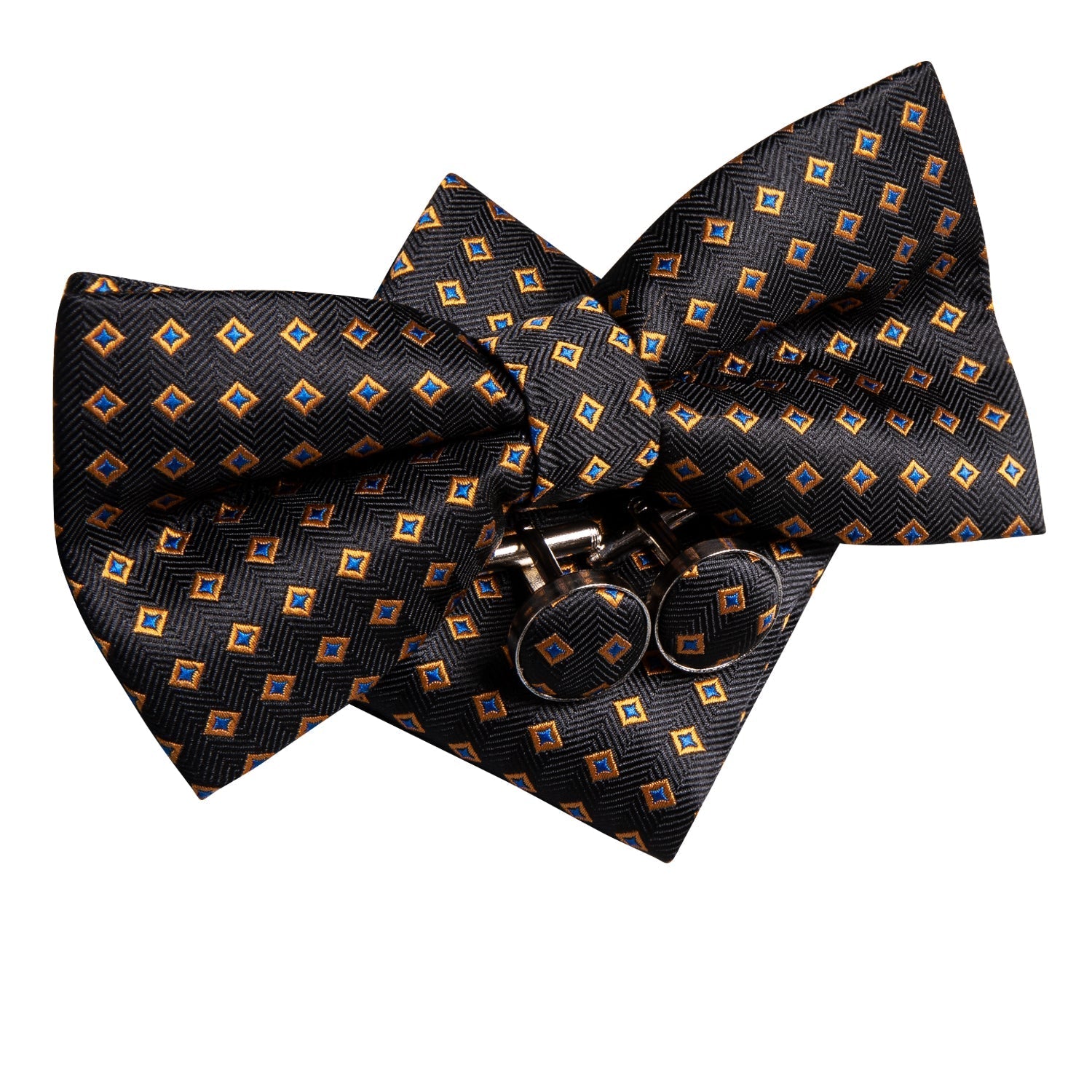 GentCrest Blue Plaid Bowtie Set - Image 2