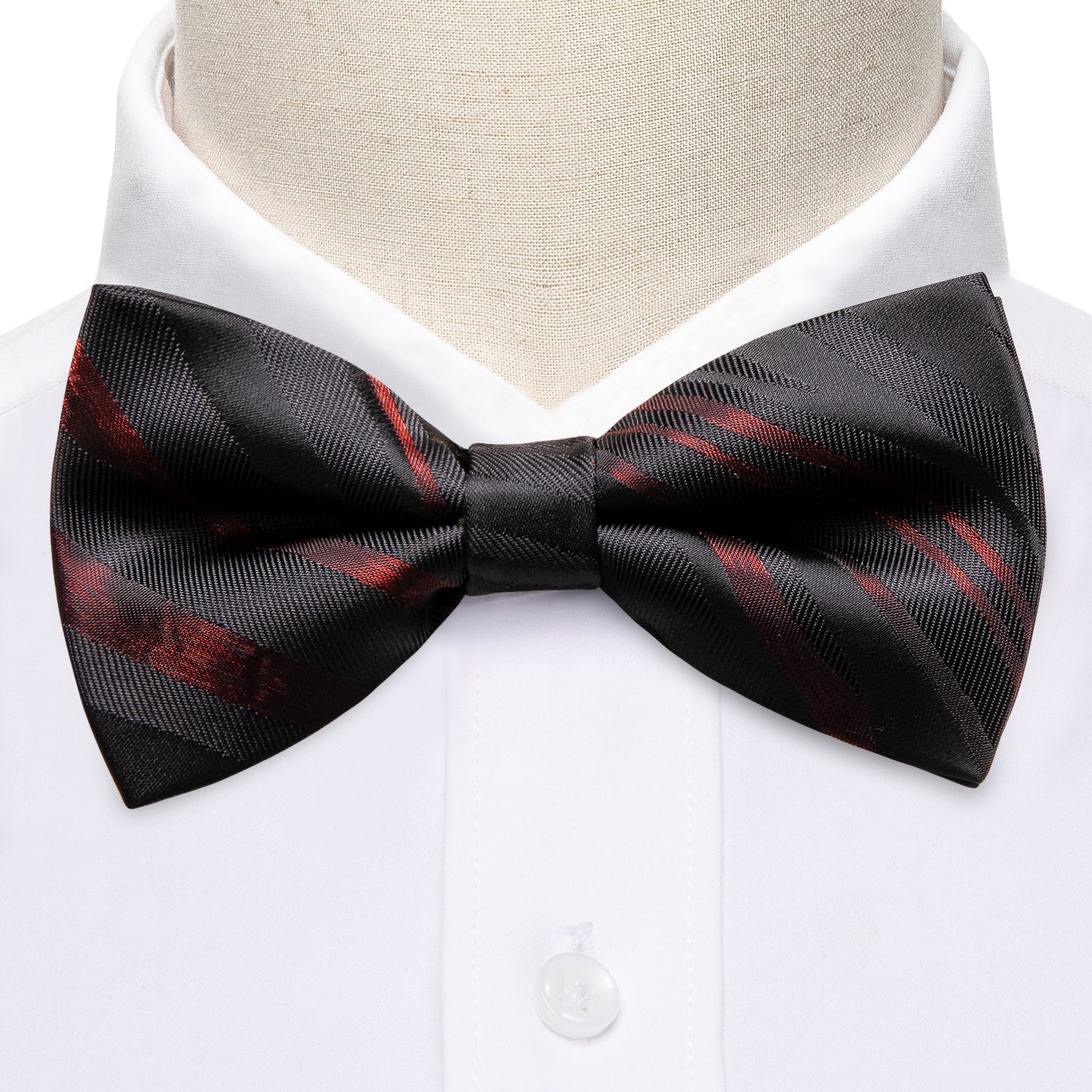 GentCrest Black Striped Bowtie Set - Image 7