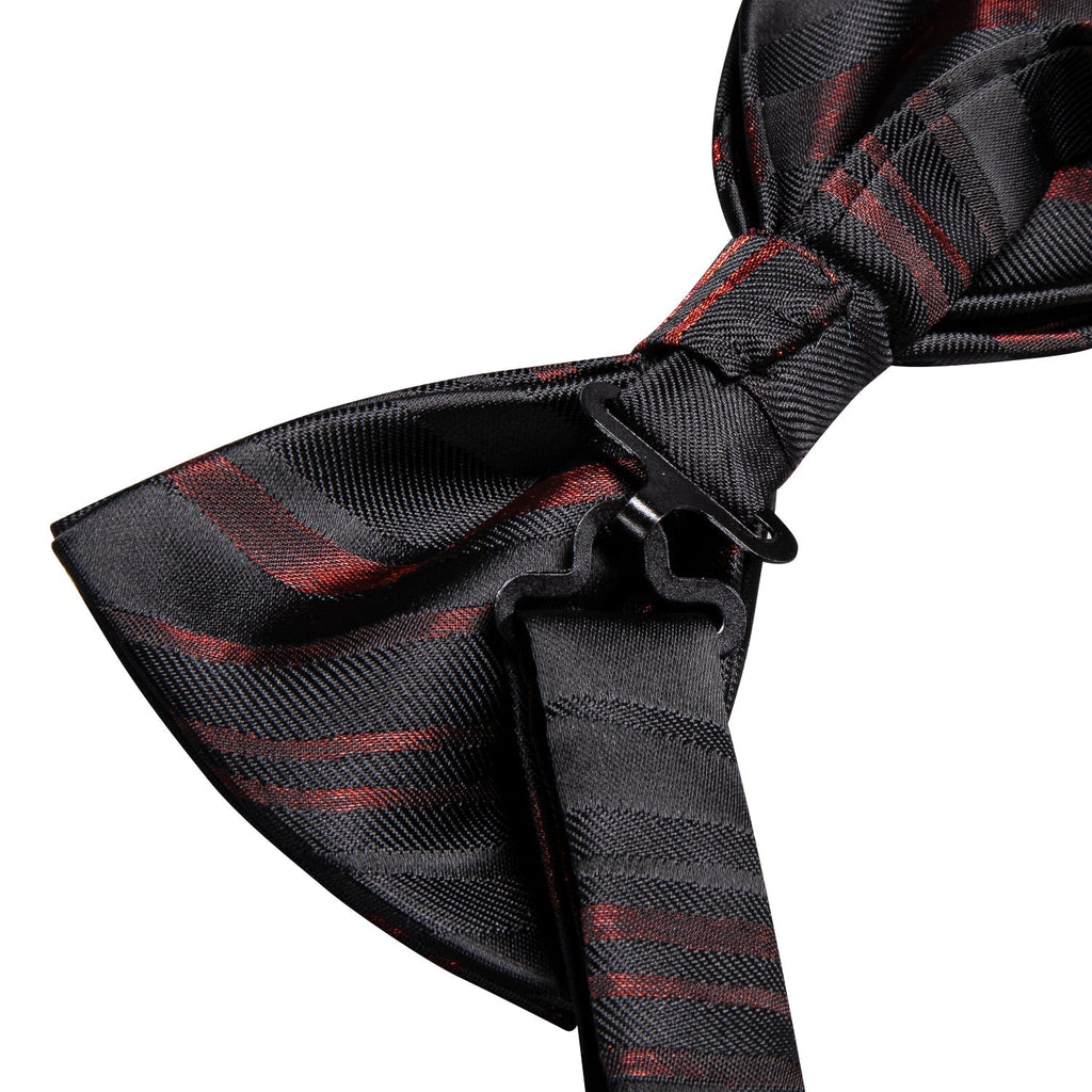 GentCrest Black Striped Bowtie Set - Image 4