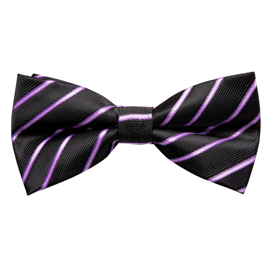 GentCrest Black Striped Bowtie Set - Image 5