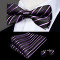 GentCrest Black Striped Bowtie Set - Image 1