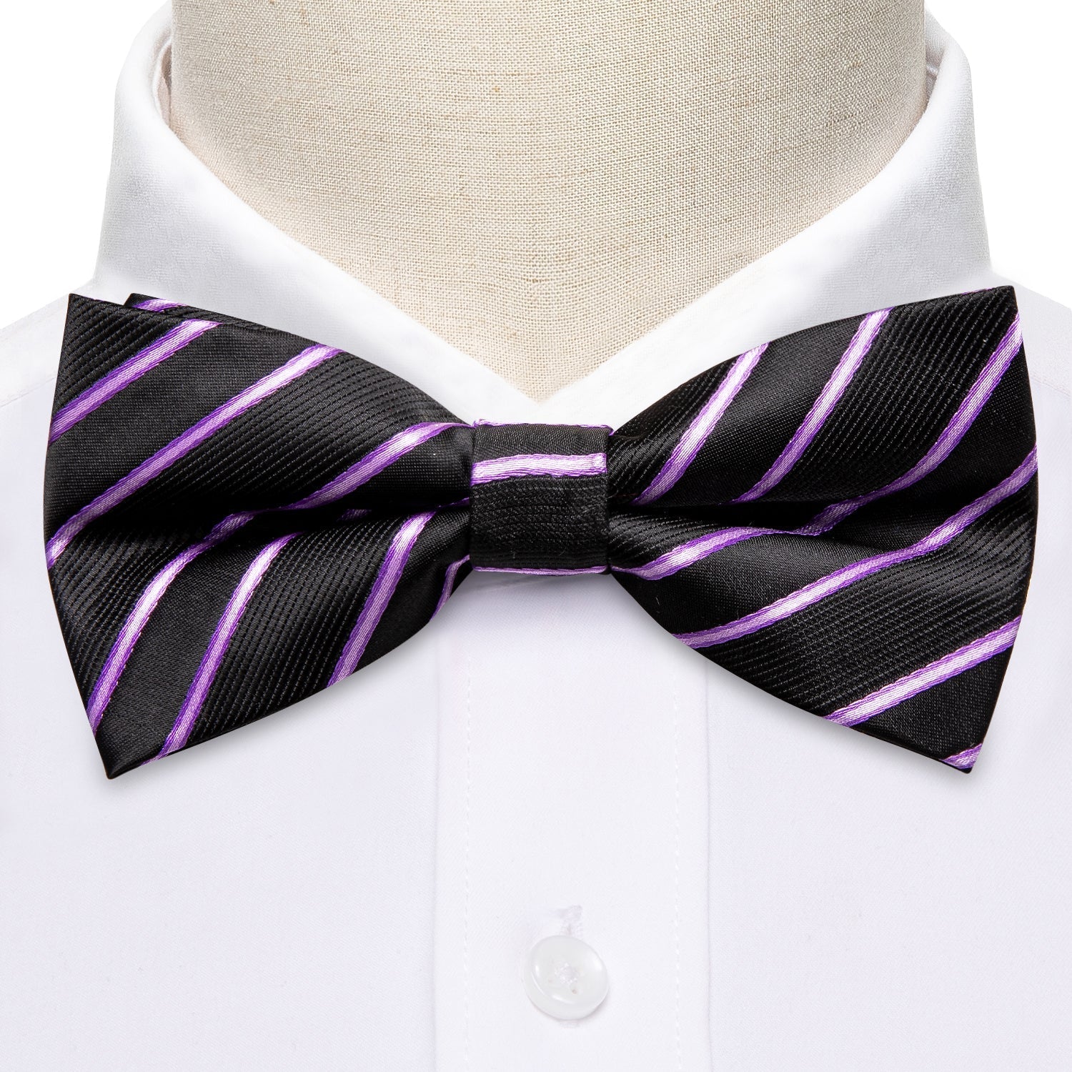 GentCrest Black Striped Bowtie Set - Image 3