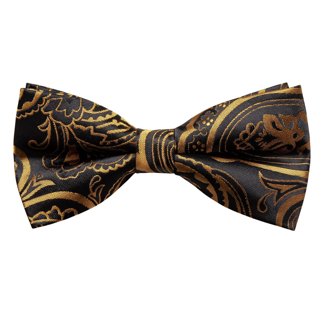 GentCrest Black Paisley Bowtie Set - Image 4