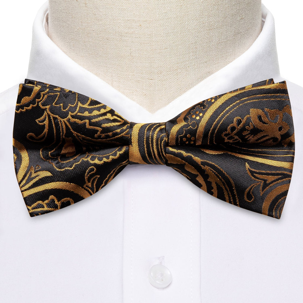 GentCrest Black Paisley Bowtie Set - Image 3