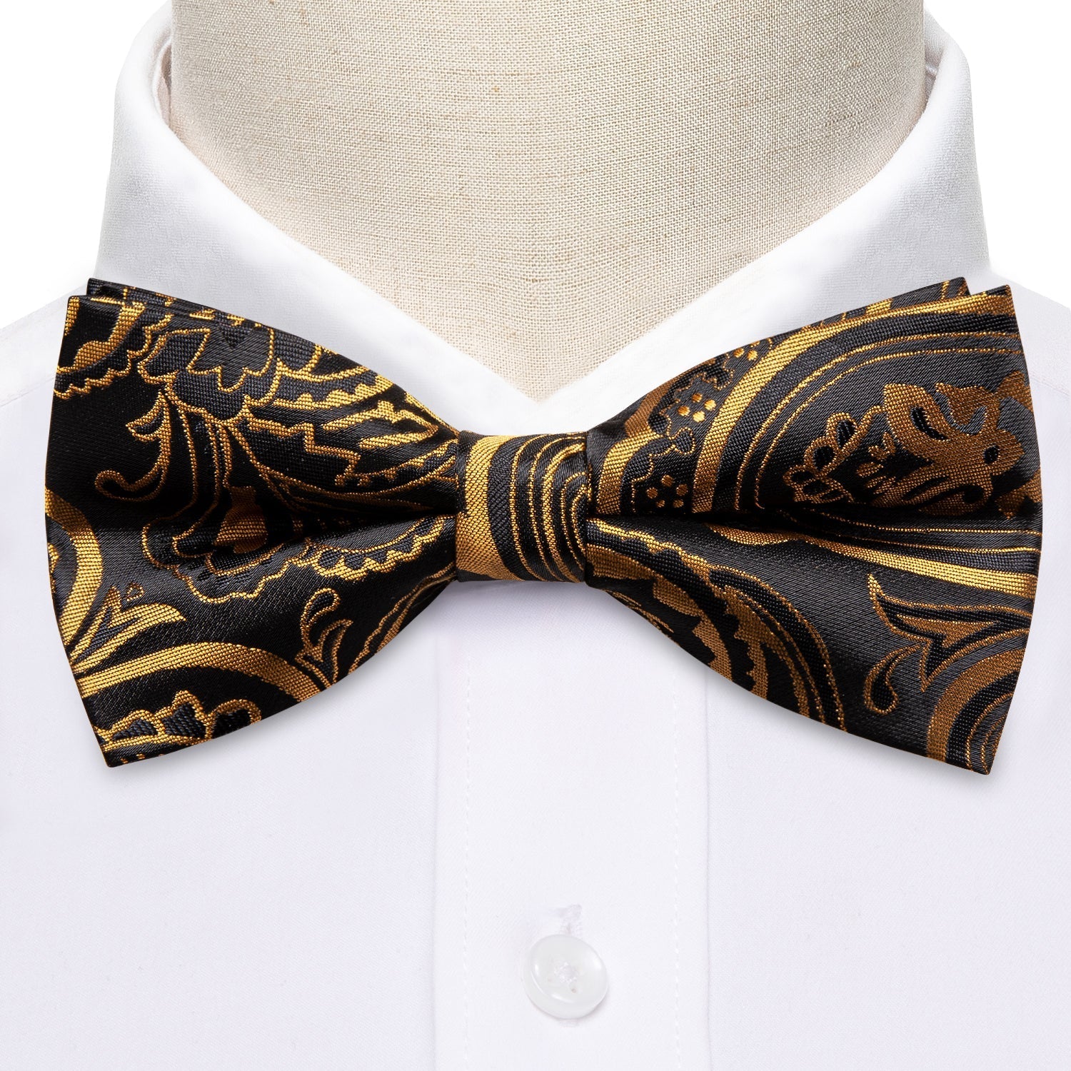 GentCrest Black Paisley Bowtie Set - Image 3
