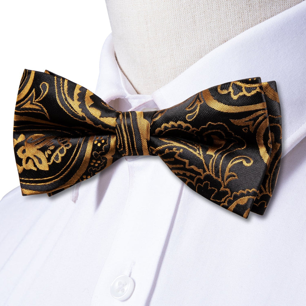 GentCrest Black Paisley Bowtie Set - Image 5