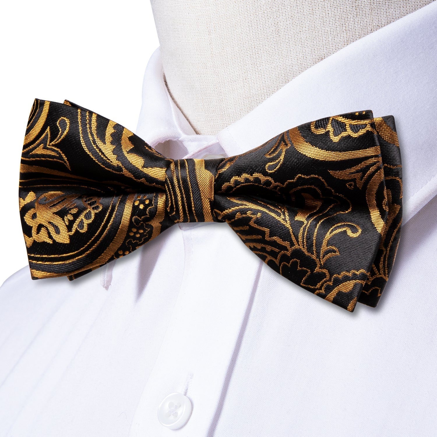 GentCrest Black Paisley Bowtie Set - Image 5