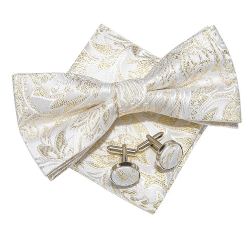 GentCrest Beige Floral Bowtie Set - Image 2