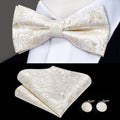 GentCrest Beige Floral Bowtie Set - Image 1