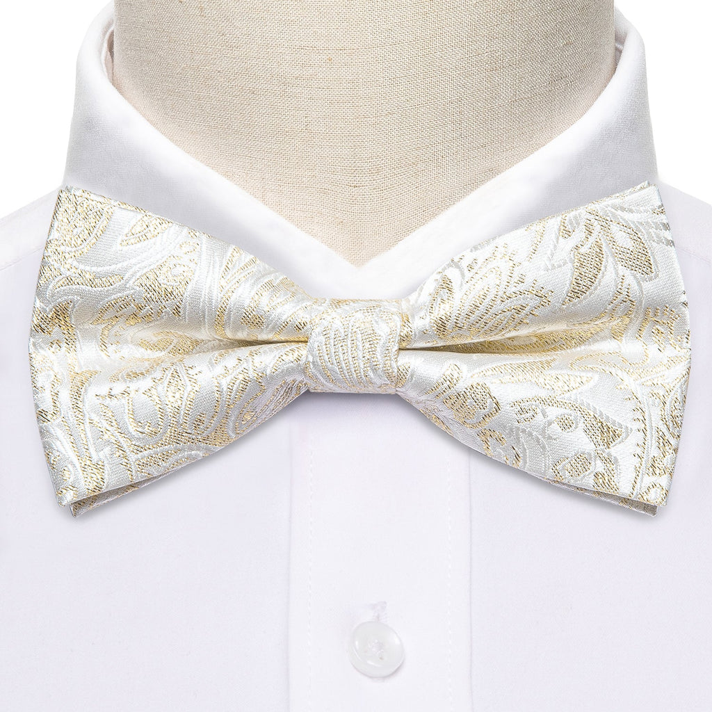GentCrest Beige Floral Bowtie Set - Image 3