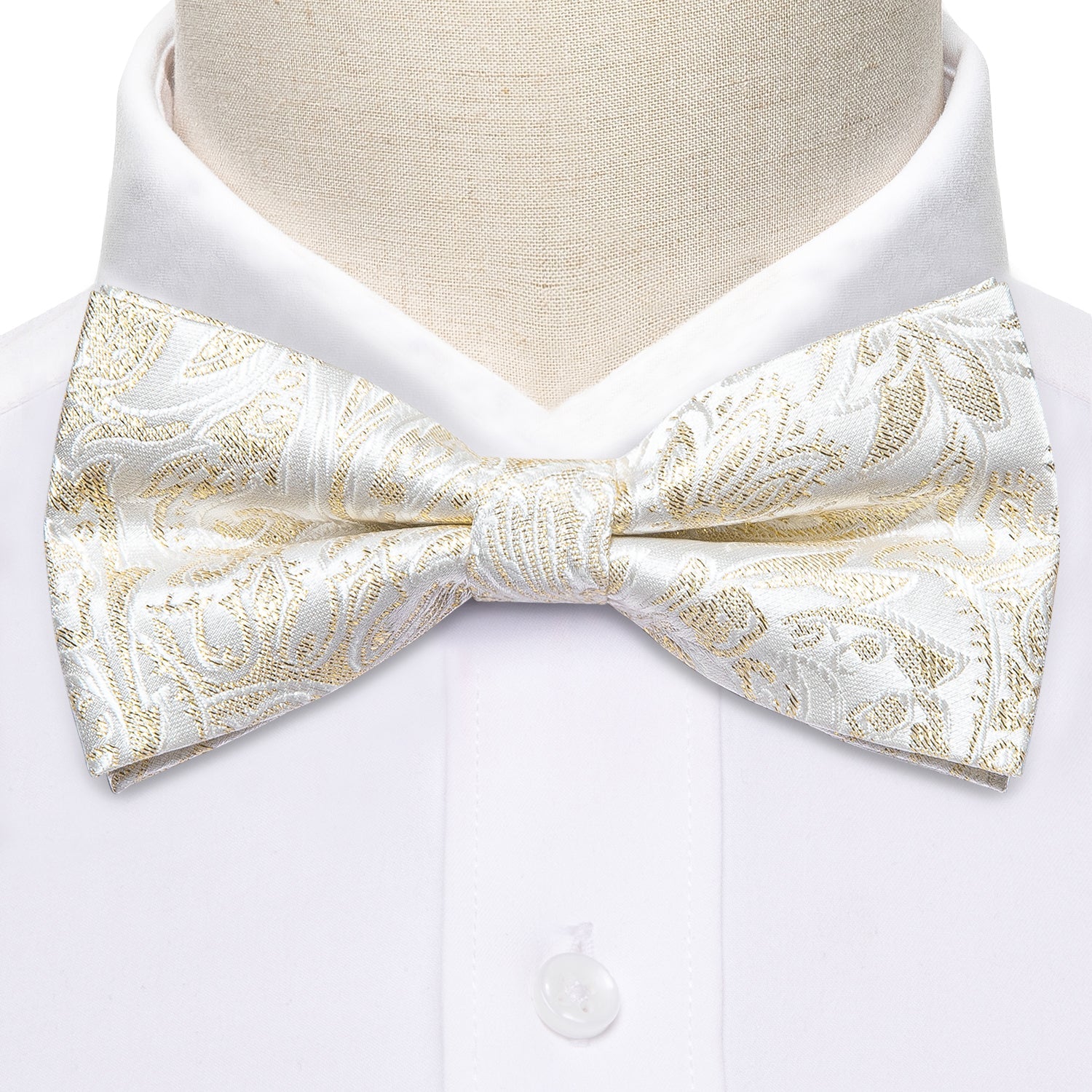 GentCrest Beige Floral Bowtie Set - Image 3