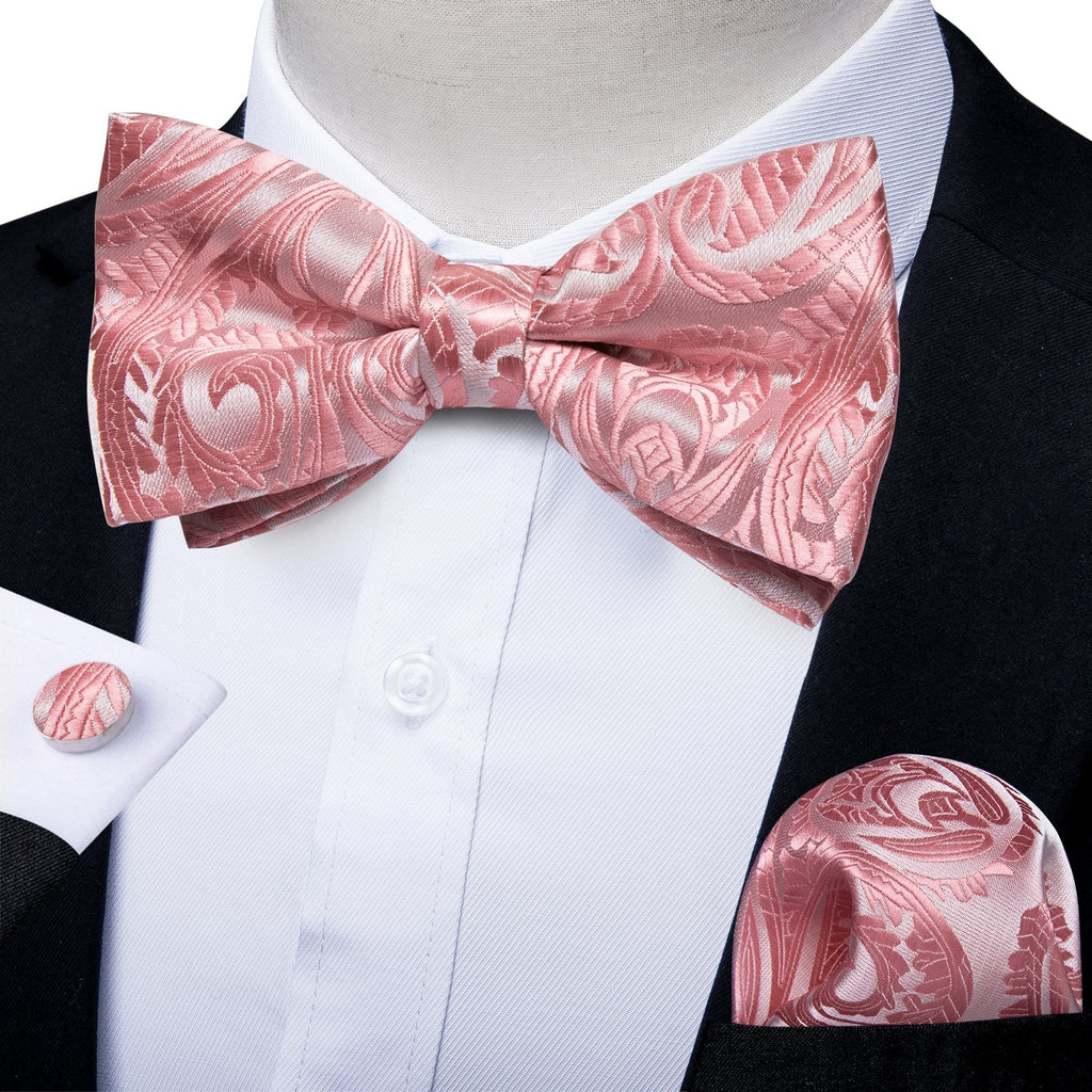 GentCrest Pink Paisley Bowtie Set - Image 1