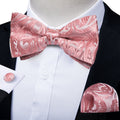 GentCrest Pink Paisley Bowtie Set - Image 1