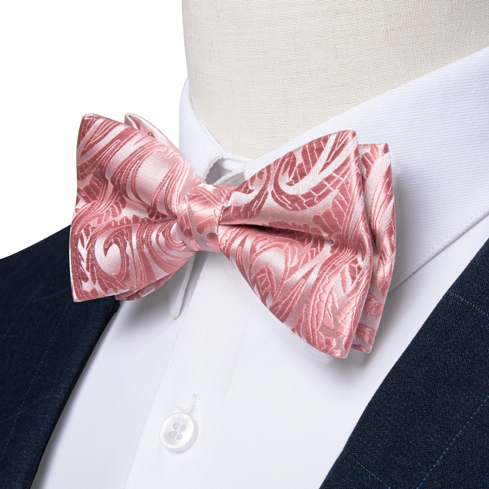 GentCrest Pink Paisley Bowtie Set - Image 3