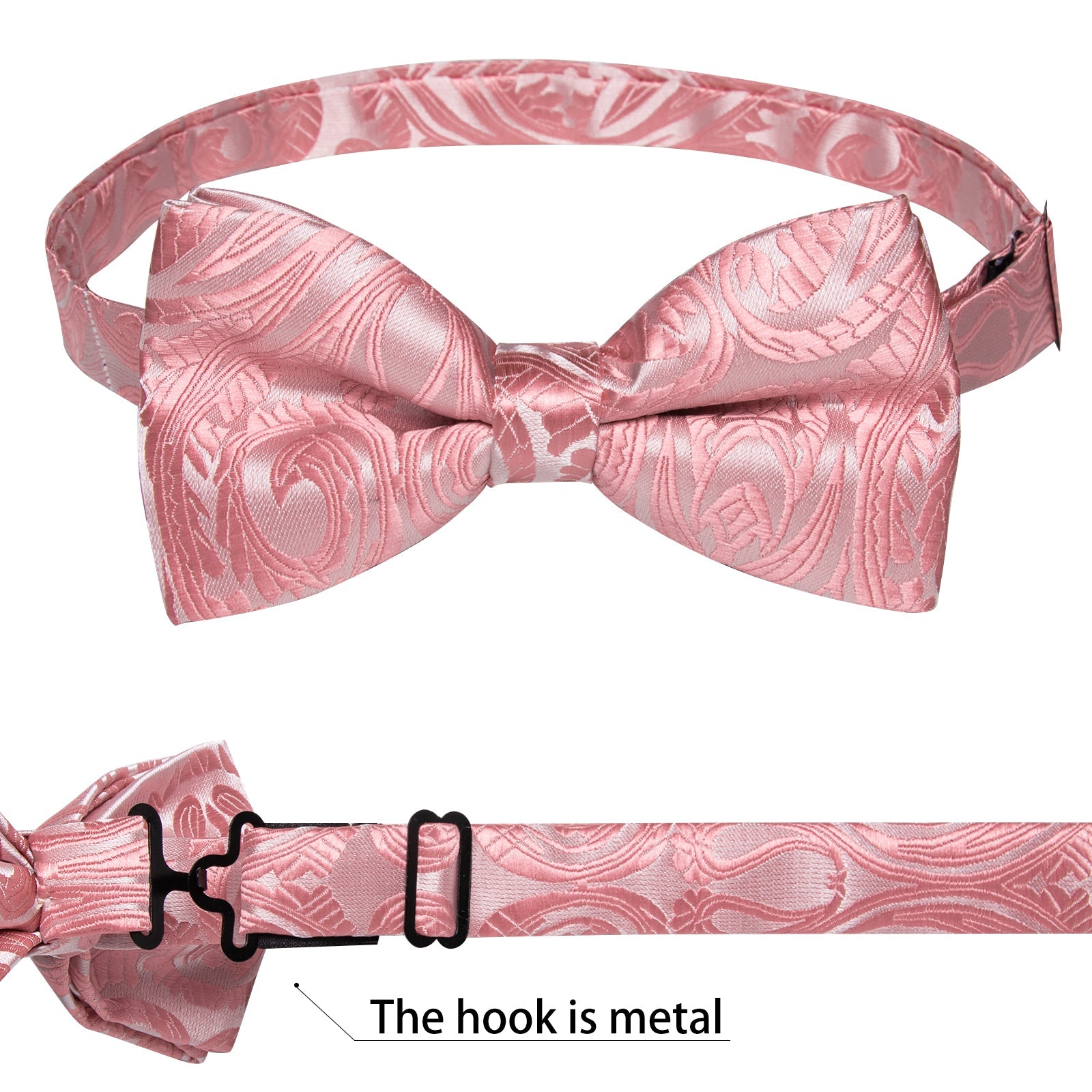 GentCrest Pink Paisley Bowtie Set - Image 5