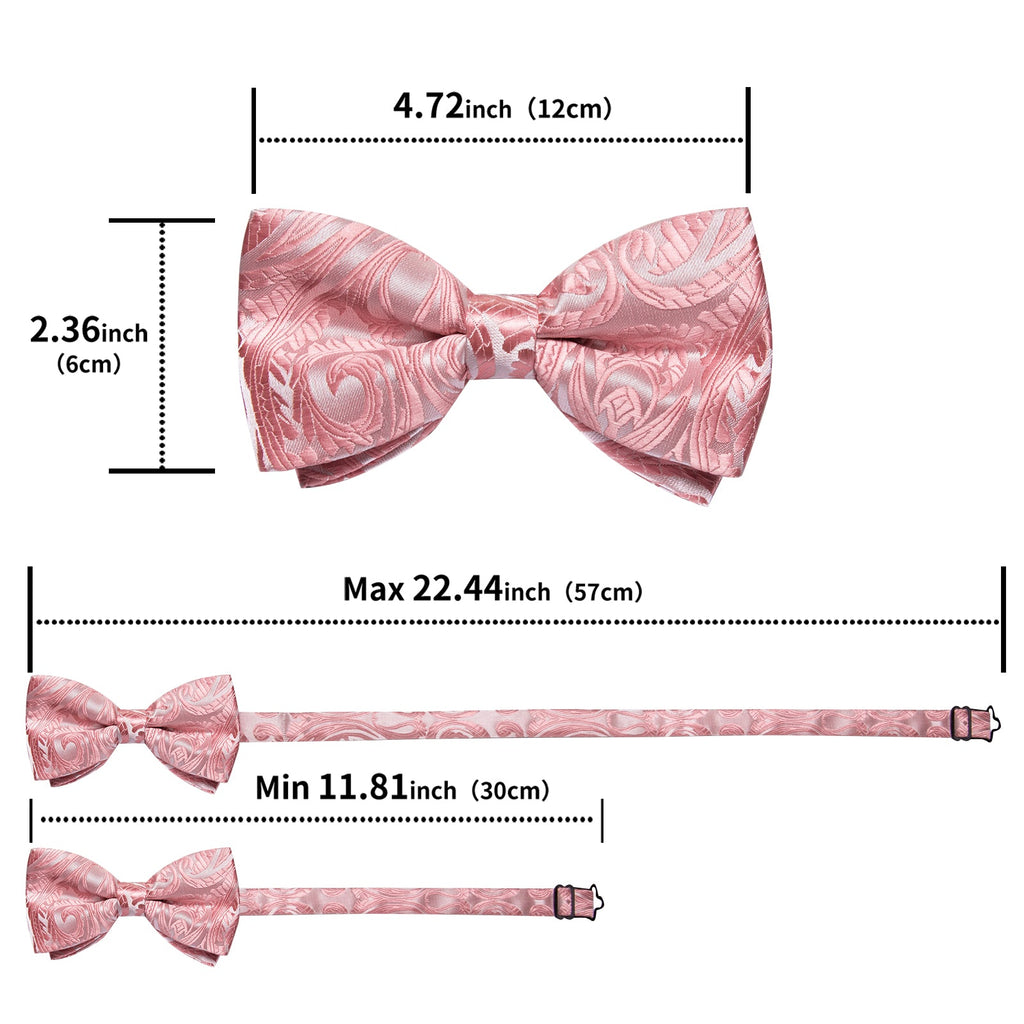 GentCrest Pink Paisley Bowtie Set - Image 6