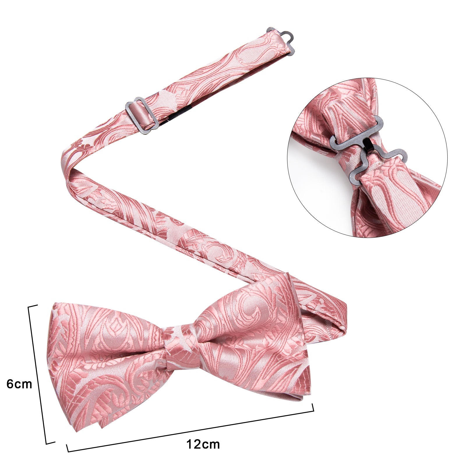 GentCrest Pink Paisley Bowtie Set - Image 7