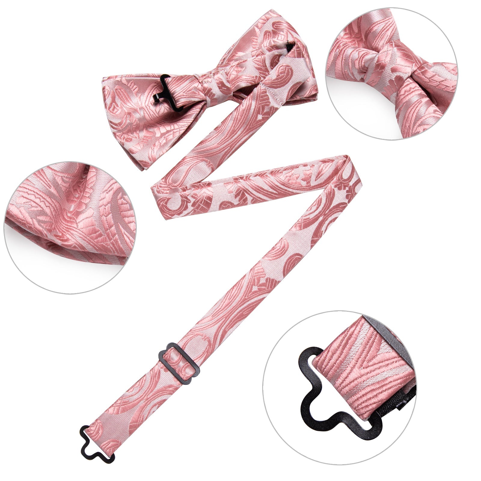 GentCrest Pink Paisley Bowtie Set - Image 8