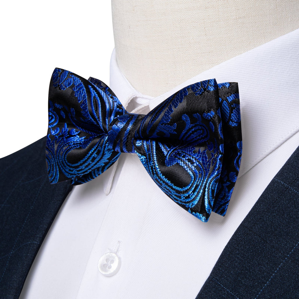 GentCrest Black Paisley Bowtie Set - Image 2