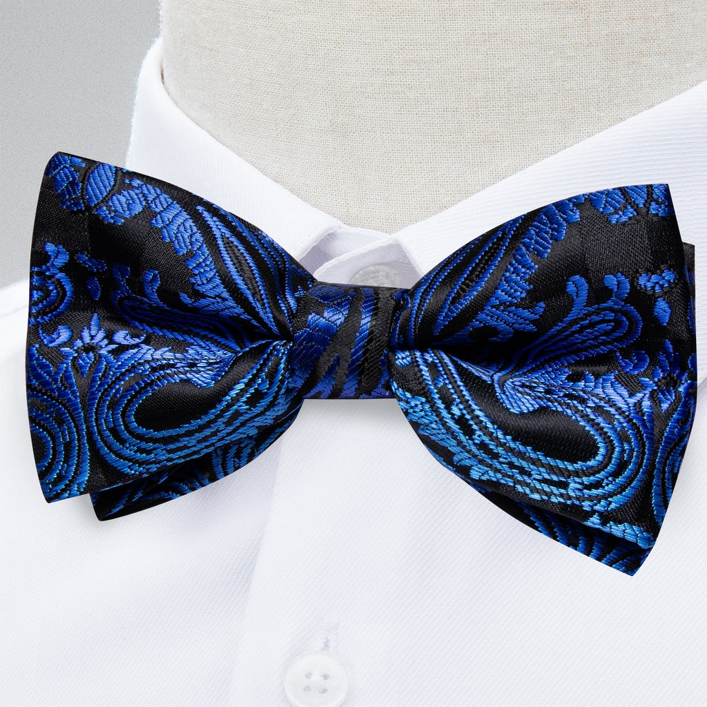 GentCrest Black Paisley Bowtie Set - Image 3