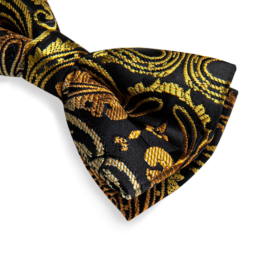 GentCrest Black Paisley Bowtie Set - Image 9