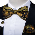 GentCrest Black Paisley Bowtie Set - Image 1