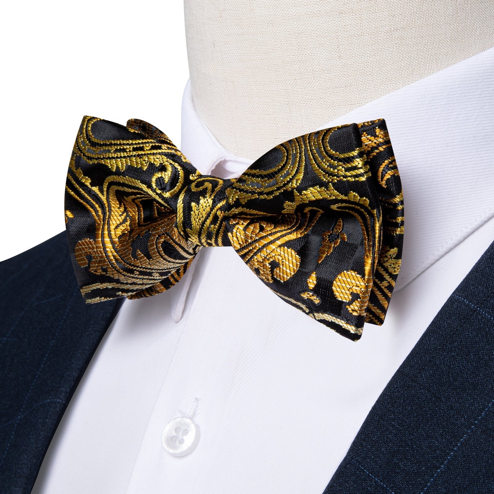 GentCrest Black Paisley Bowtie Set - Image 3