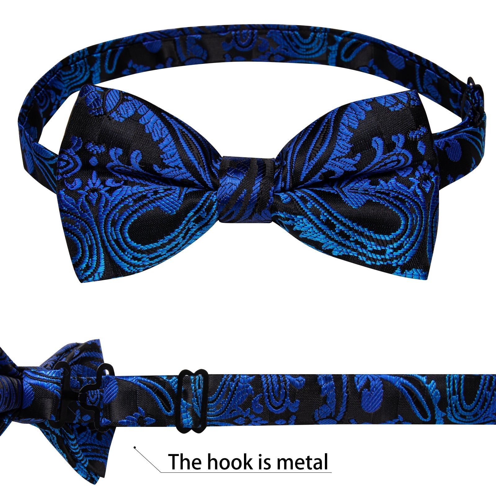 GentCrest Black Paisley Bowtie Set - Image 5