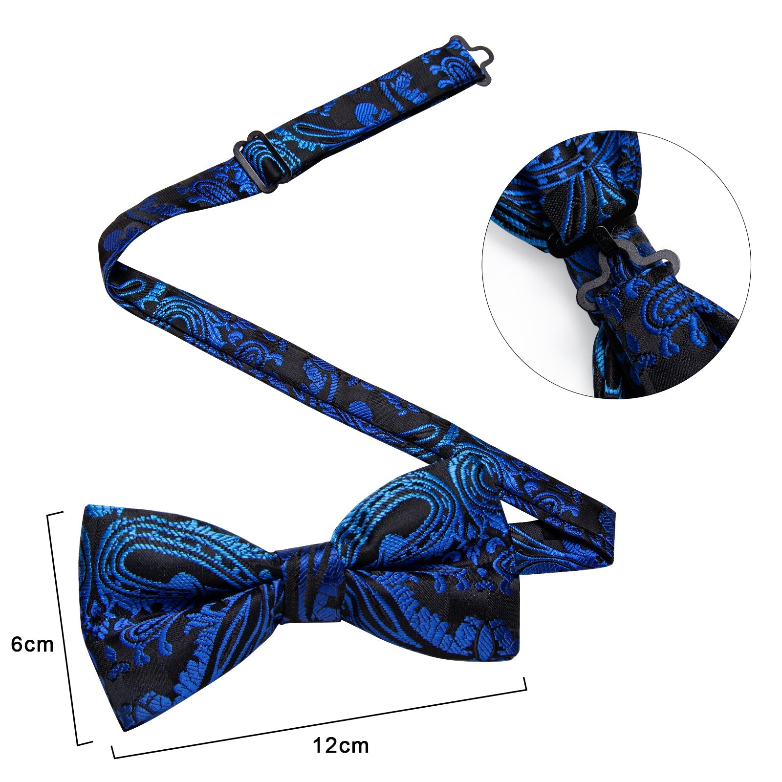 GentCrest Black Paisley Bowtie Set - Image 7