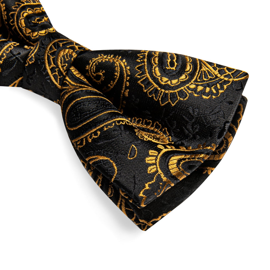 GentCrest Black Paisley Bowtie Set - Image 9