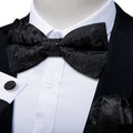 GentCrest Black Paisley Bowtie Set - Image 1