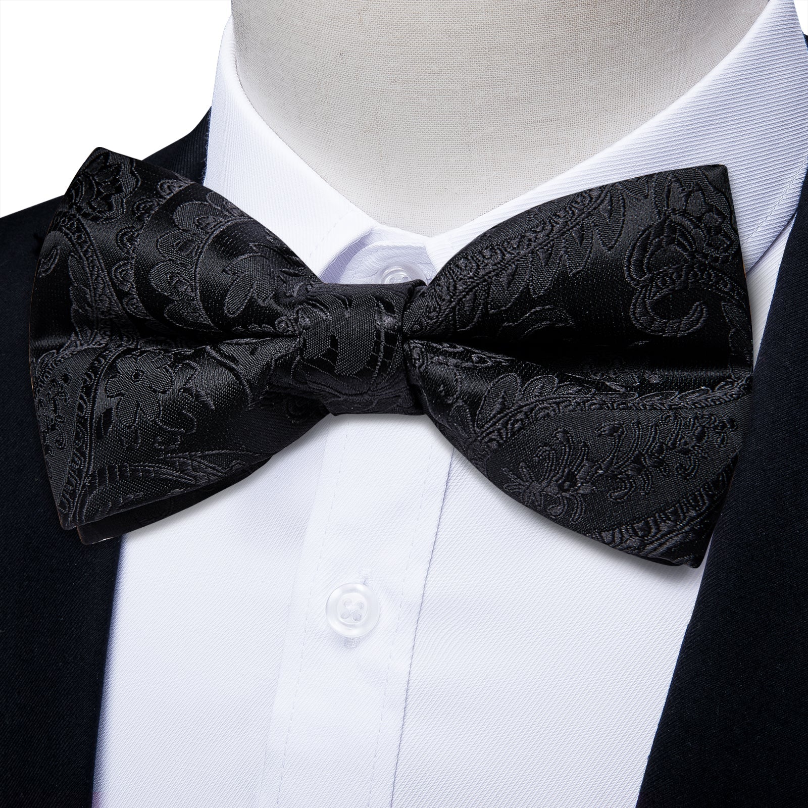 GentCrest Black Paisley Bowtie Set - Image 3