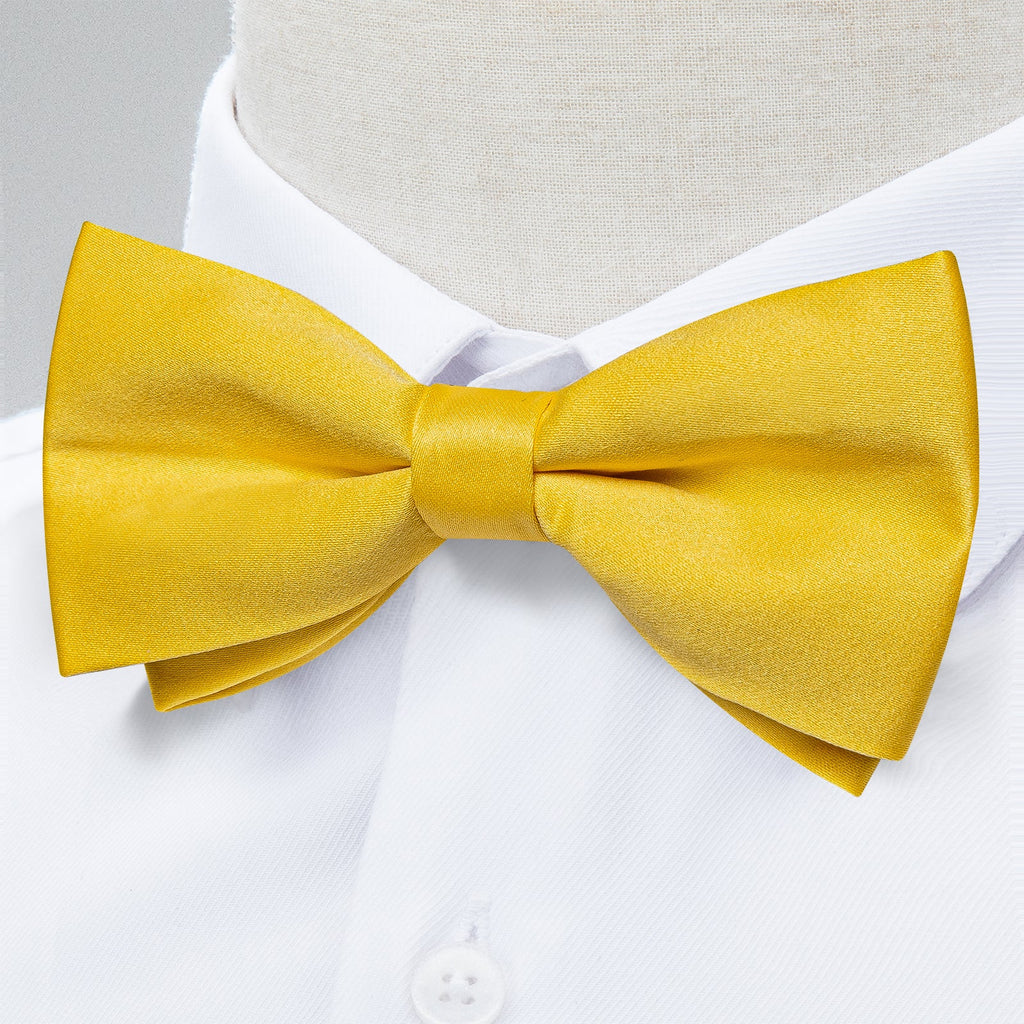 GentCrest Yellow Solid Bowtie Set - Image 4