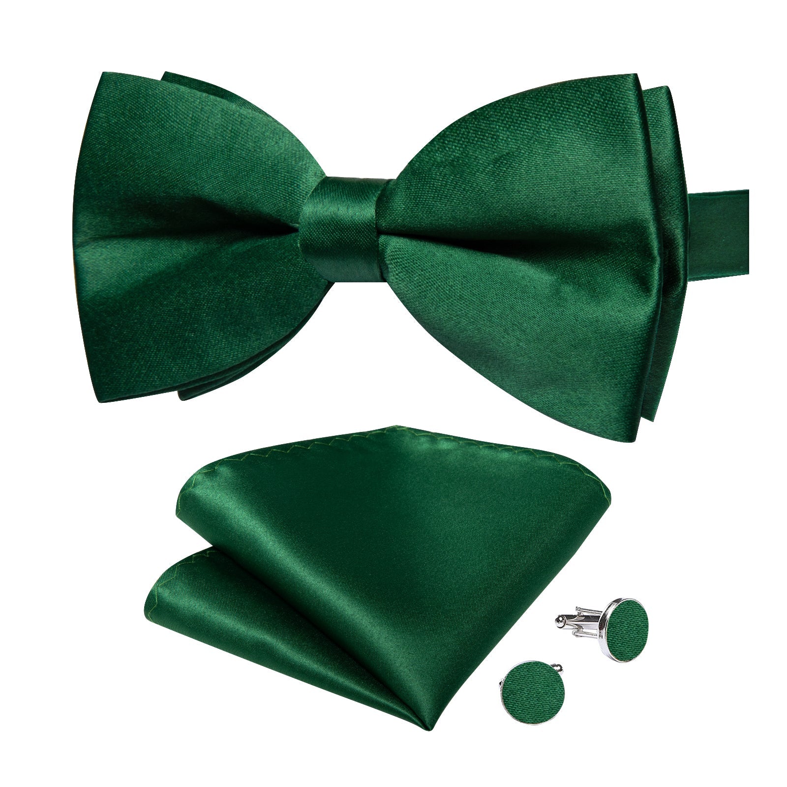GentCrest Green Solid Bowtie Set - Image 3